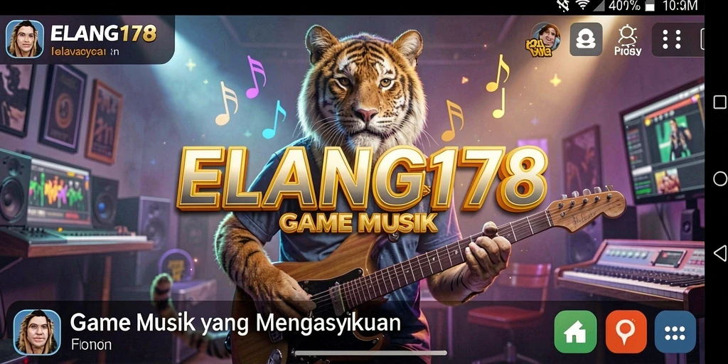 Tampilan gameplay seru ELANG178 dengan tantangan musik.