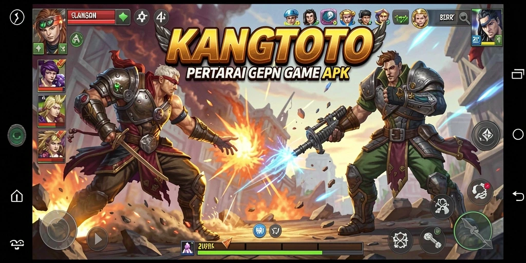 Screenshot aksi seru gameplay KANGTOTO dalam pertempuran Fighting.