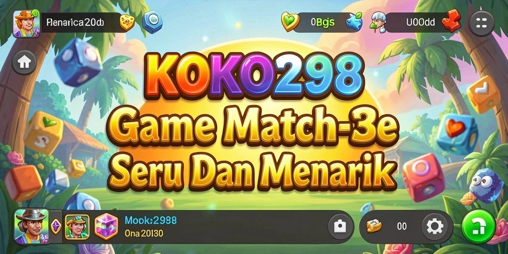 Gameplay seru dalam KOKO288 yang menampilkan tantangan Match-3.