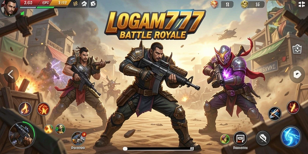 Gameplay seru dengan aksi pertarungan Battle Royale.