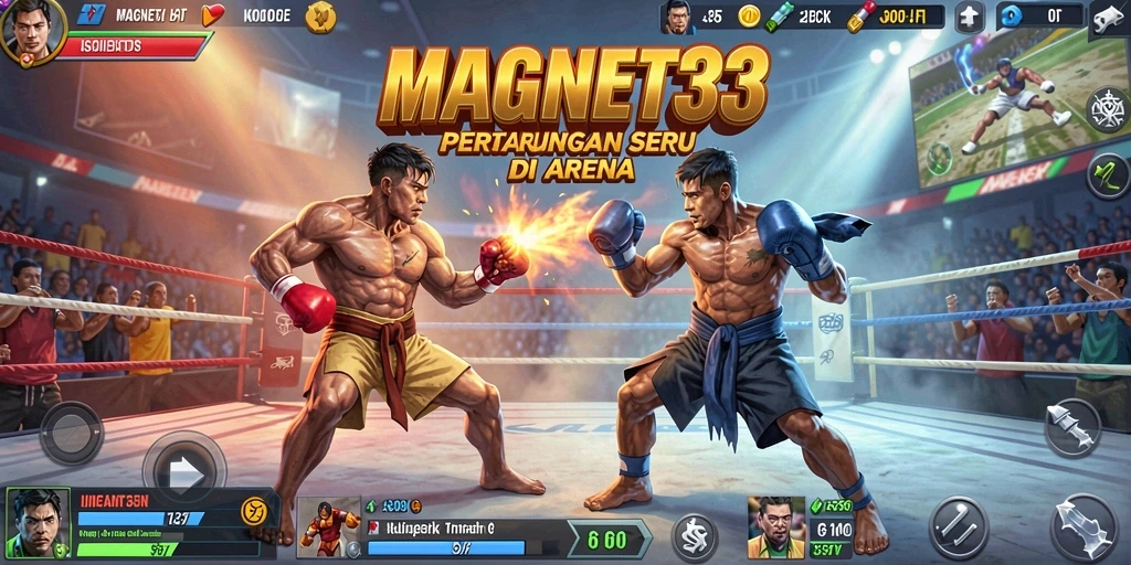 Tampilan gameplay seru di MAGNET33 dengan aksi bertarung mendebarkan.