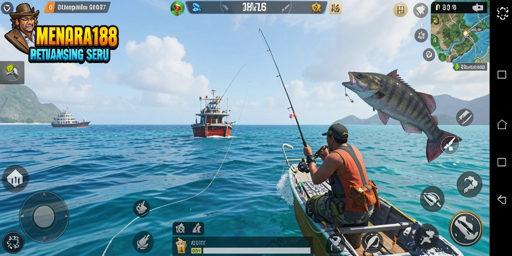 Tampilan memukau gameplay memancing di MENARA188.