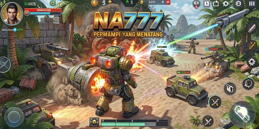 Tangkapan layar gameplay NA777 menunjukkan aksi strategis yang mendebarkan.