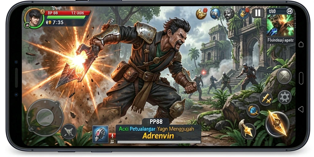 Tampilan gameplay PP88 yang mendebarkan dan penuh aksi.