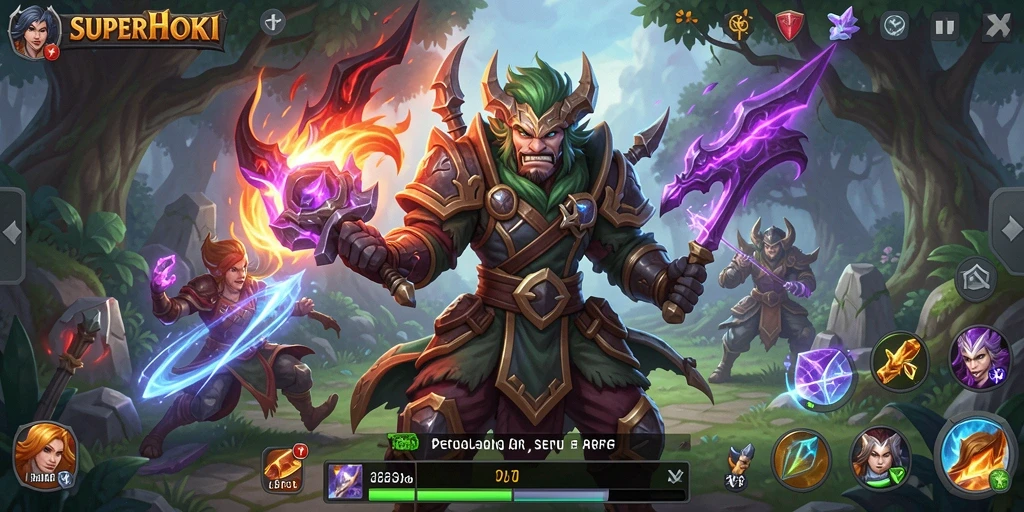 Tampilan gameplay ARPG yang memukau di SUPERHOKI.