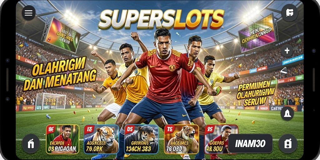 Tampilan gameplay seru dari SUPERSLOTS dalam pertandingan olahraga.