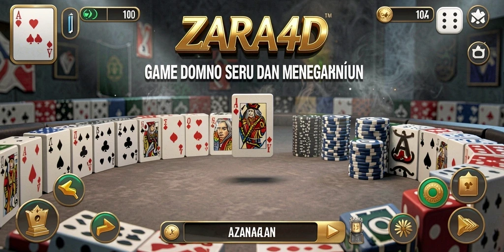 Tampilan gameplay menarik dari ZARA4D yang menampilkan domino.